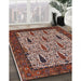 Mid-Century Modern Camel Brown Oriental Rug in Family Room, urb2269