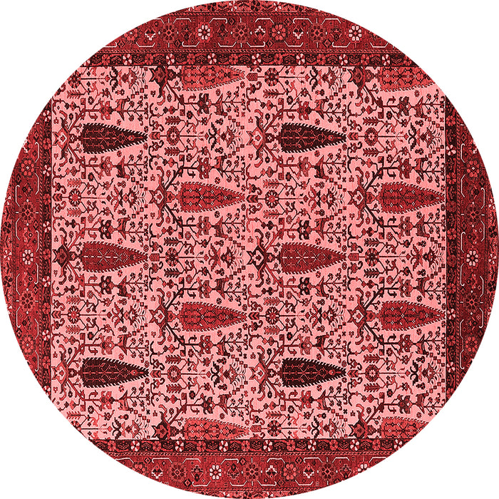 Machine Washable Oriental Red Industrial Rug, wshurb2269red