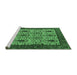 Sideview of Machine Washable Oriental Emerald Green Industrial Area Rugs, wshurb2269emgrn