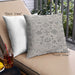 Front View of Mid-Century Modern Urban Square Granite Gray Throw Pillow, 18 inch by 18 inch, pwurb226