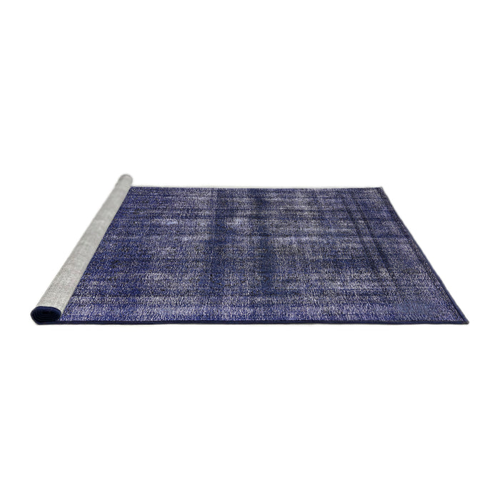 Sideview of Machine Washable Industrial Modern Periwinkle Purple Rug, wshurb2270