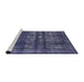 Sideview of Machine Washable Industrial Modern Periwinkle Purple Rug, wshurb2270