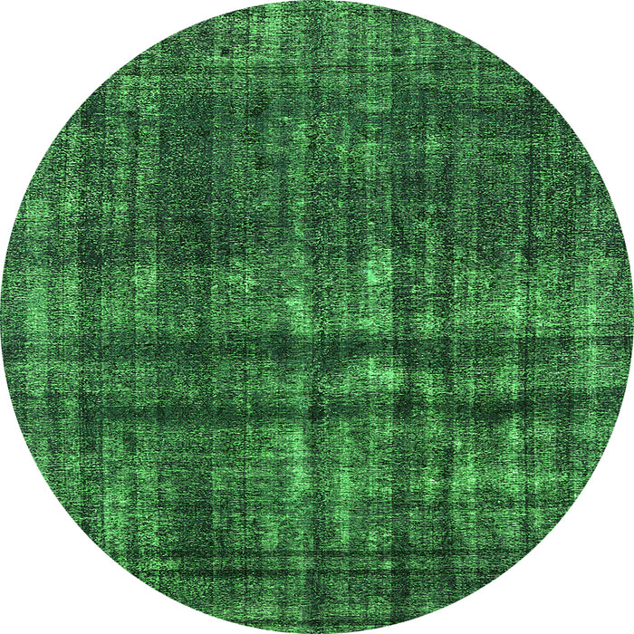 Round Persian Green Bohemian Rug, urb2270grn