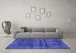 Machine Washable Persian Blue Bohemian Rug in a Living Room, wshurb2270blu