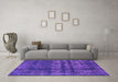 Machine Washable Persian Purple Bohemian Area Rugs in a Living Room, wshurb2270pur