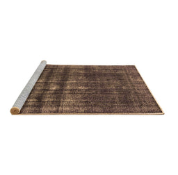 Sideview of Machine Washable Persian Brown Bohemian Rug, wshurb2270brn