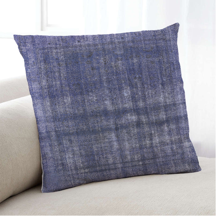 Lifestyle Image of Mid-Century Modern Urban Square Periwinkle Purple Throw Pillow, 18 inch by 18 inch, pwurb2270