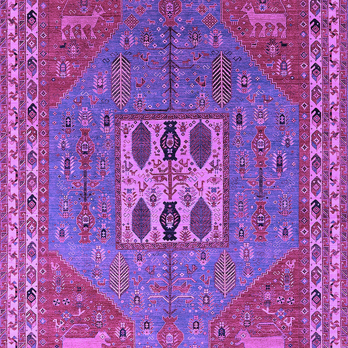 Machine Washable Oriental Purple Industrial Area Rugs, wshurb2271pur