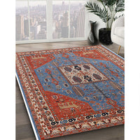 Mid-Century Modern Fire Brick Red Oriental Rug, urb2271