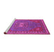 Sideview of Machine Washable Oriental Pink Industrial Rug, wshurb2271pnk