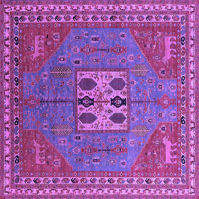 Square Oriental Purple Industrial Rug, urb2271pur