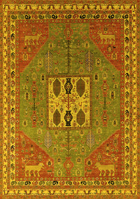 Oriental Yellow Industrial Rug, urb2271yw