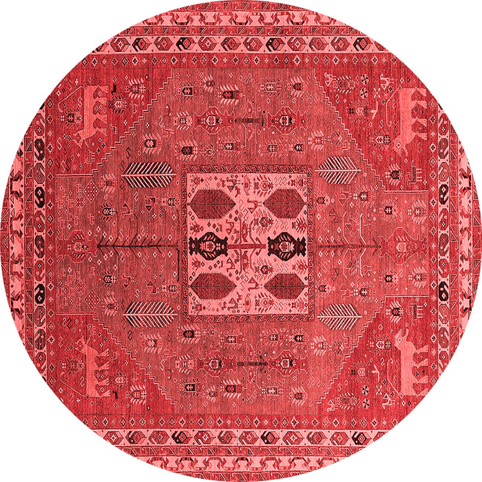Machine Washable Oriental Red Industrial Rug, wshurb2271red