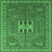 Square Oriental Emerald Green Industrial Rug, urb2271emgrn