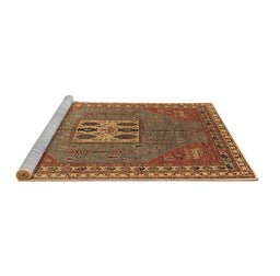 Sideview of Machine Washable Oriental Brown Industrial Rug, wshurb2271brn