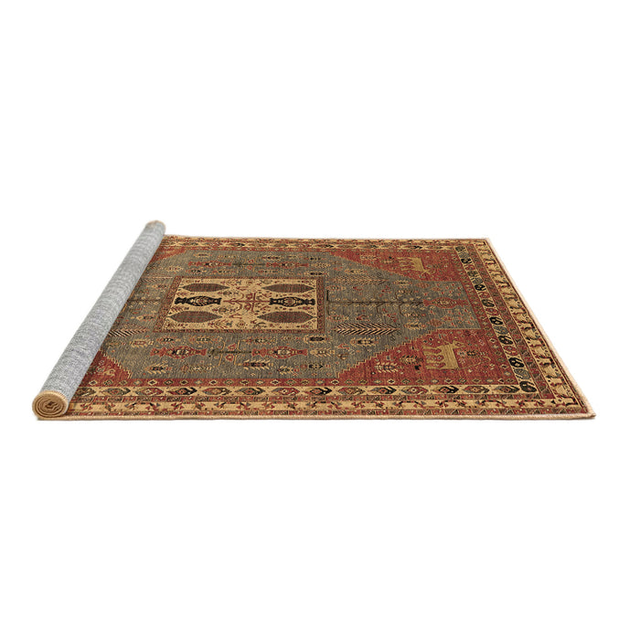 Sideview of Machine Washable Oriental Brown Industrial Rug, wshurb2271brn