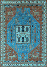 Oriental Light Blue Industrial Rug, urb2271lblu