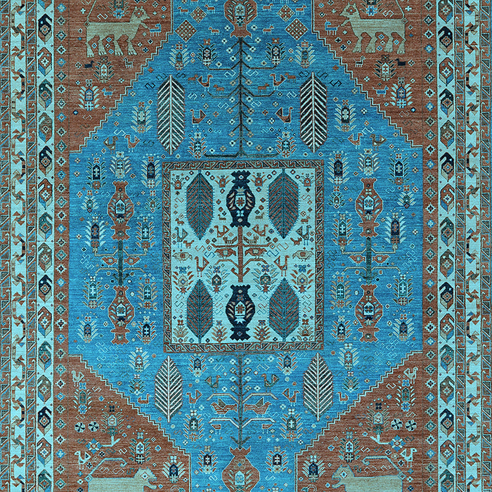 Oriental Light Blue Industrial Rug, urb2271lblu