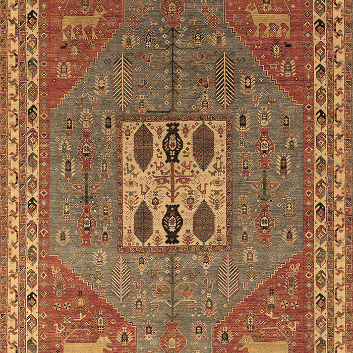 Machine Washable Oriental Brown Industrial Rug, wshurb2271brn