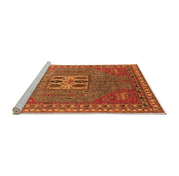 Sideview of Machine Washable Oriental Orange Industrial Area Rugs, wshurb2271org