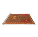 Sideview of Machine Washable Oriental Orange Industrial Area Rugs, wshurb2271org