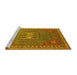 Sideview of Machine Washable Oriental Yellow Industrial Rug, wshurb2271yw