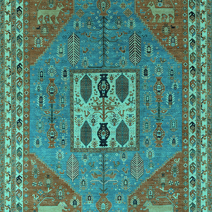 Oriental Turquoise Industrial Rug, urb2271turq