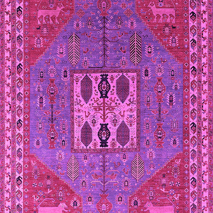 Machine Washable Oriental Pink Industrial Rug, wshurb2271pnk