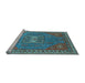 Sideview of Machine Washable Oriental Light Blue Industrial Rug, wshurb2271lblu