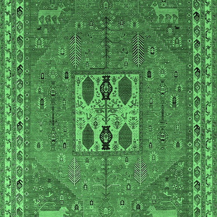 Oriental Emerald Green Industrial Rug, urb2271emgrn