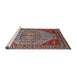 Sideview of Machine Washable Industrial Modern Rosy Brown Pink Rug, wshurb2272