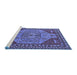 Sideview of Machine Washable Oriental Blue Industrial Rug, wshurb2272blu