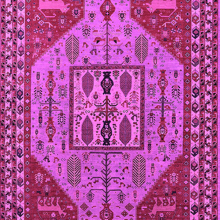 Machine Washable Oriental Pink Industrial Rug, wshurb2272pnk