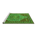 Sideview of Machine Washable Oriental Green Industrial Area Rugs, wshurb2272grn