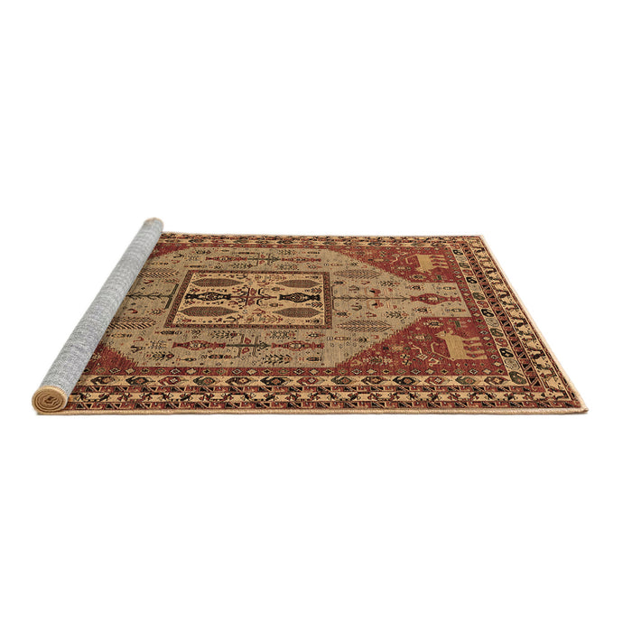 Sideview of Machine Washable Oriental Brown Industrial Rug, wshurb2272brn