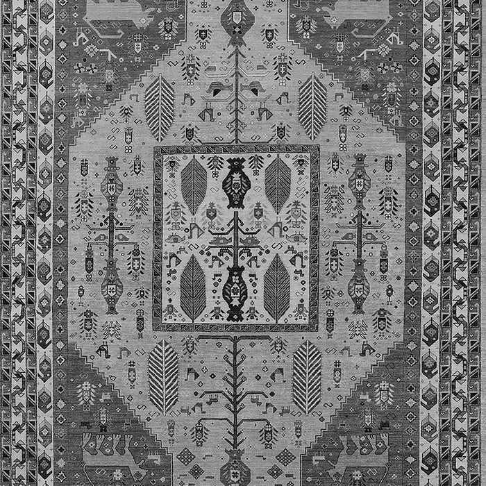Machine Washable Oriental Gray Industrial Rug, wshurb2272gry