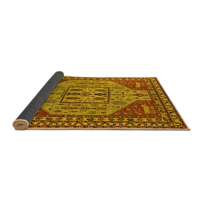 Sideview of Oriental Yellow Industrial Rug, urb2272yw