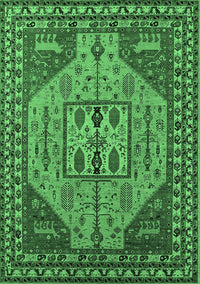 Oriental Emerald Green Industrial Rug, urb2272emgrn