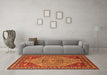 Machine Washable Oriental Orange Industrial Area Rugs in a Living Room, wshurb2272org