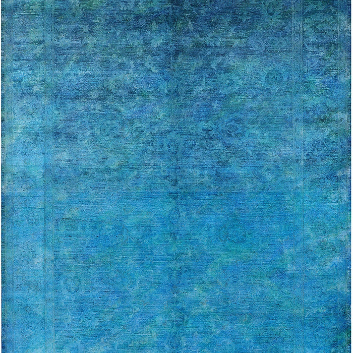 Mid-Century Modern Deep Sky Blue Persian Rug, urb2273