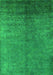 Machine Washable Persian Green Bohemian Area Rugs, wshurb2273grn