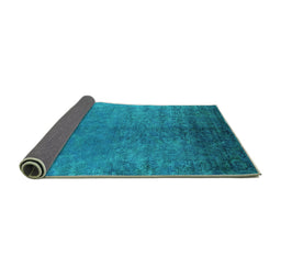 Sideview of Persian Turquoise Bohemian Rug, urb2273turq