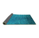 Sideview of Persian Turquoise Bohemian Rug, urb2273turq