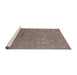 Sideview of Machine Washable Industrial Modern Rosy Pink Rug, wshurb2274