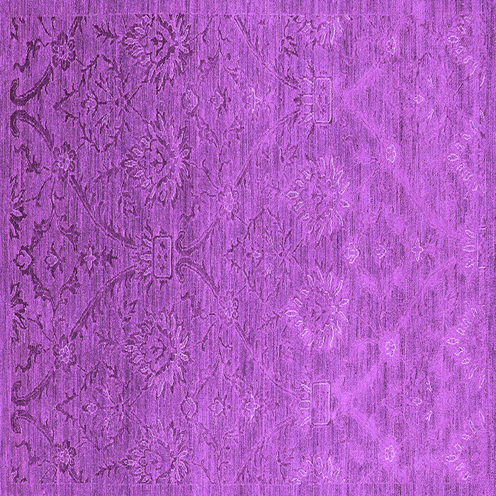 Square Machine Washable Oriental Purple Industrial Area Rugs, wshurb2274pur
