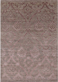 Machine Washable Industrial Modern Rosy Pink Rug, wshurb2274