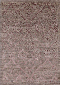 Machine Washable Industrial Modern Rosy Pink Rug, wshurb2274
