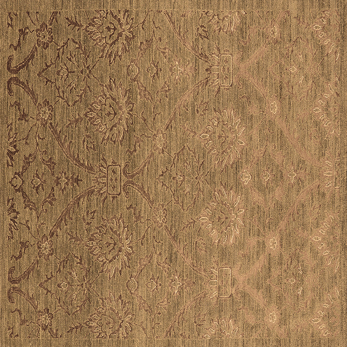 Square Oriental Brown Industrial Rug, urb2274brn