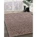 Machine Washable Industrial Modern Rosy Pink Rug in a Family Room, wshurb2274