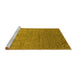 Sideview of Machine Washable Oriental Yellow Industrial Rug, wshurb2274yw